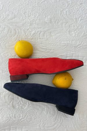 Two-Tone Vegan Ballerinas | Black & Navy