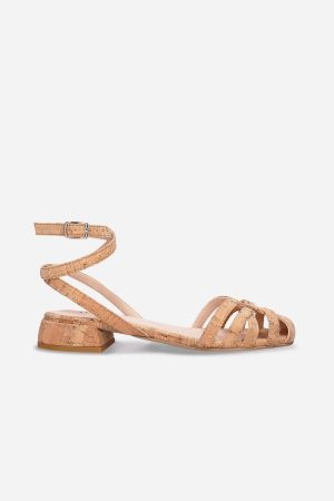 Desa Sustainable Cork Vegan Sandals | Brown