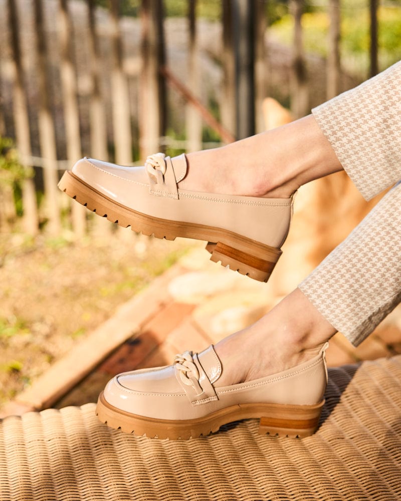 Sherlock Vegan Grain Patent Leather Loafers | Dune - Image 3